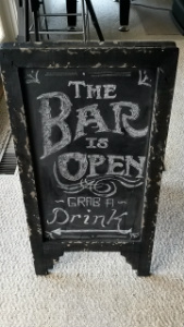 chalkboard easel